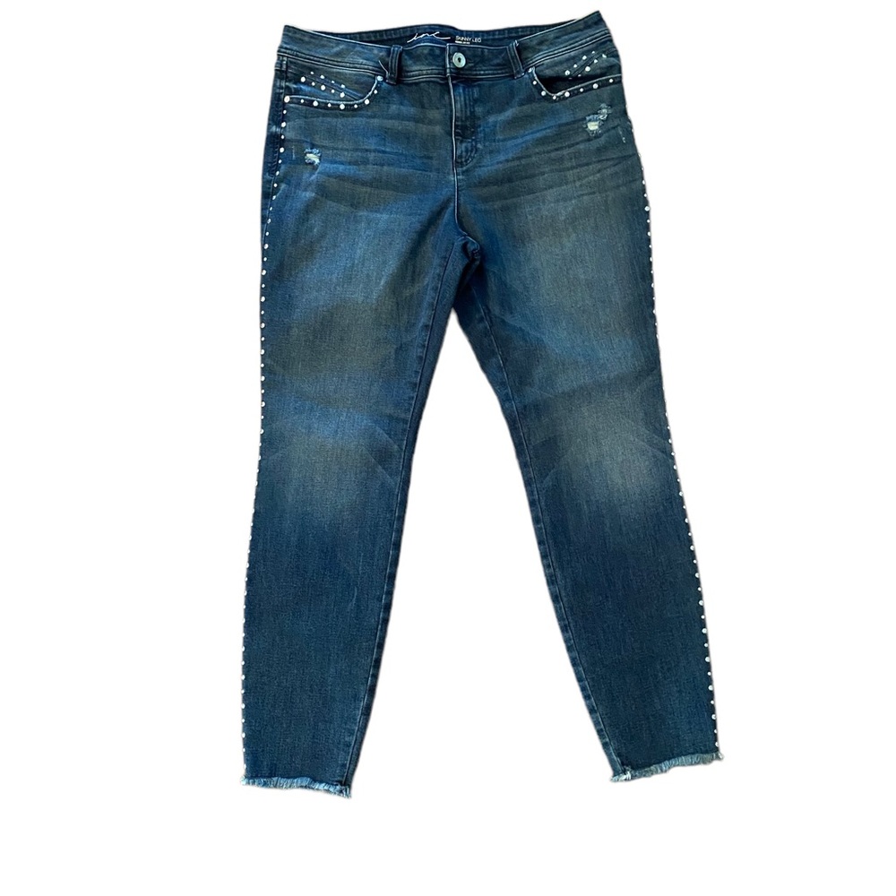 Inc Studded Distressed Skinny Regular Fit Womens Jeans Size 14 - Picture 2 of 8